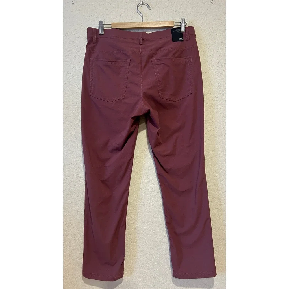 Adidas Golf Go-To 5 Pocket Pants 32 Burgundy Collin Morikawa Player-Issued 07/22